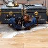Navy Quilted Dog Coat