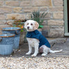 Navy Waxed Waterproof Dog Coat