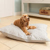 Grey Stars & Charcoal Stripe Pillow Dog Bed