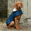 Navy Quilted Dog Coat