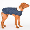 Navy Quilted Dog Coat